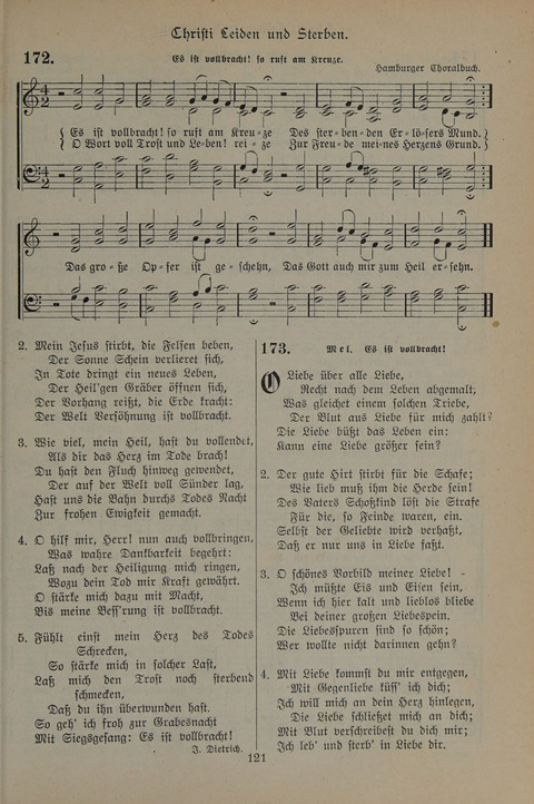 Gesangbuch der Evangelischen Gemeinschaft: für öffentlichen und häuslichen Gottesdient page 121