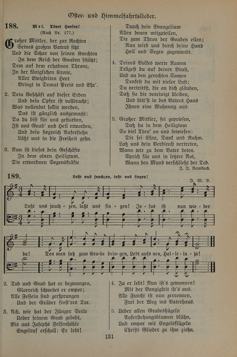 Gesangbuch der Evangelischen Gemeinschaft: für öffentlichen und häuslichen Gottesdient page 131