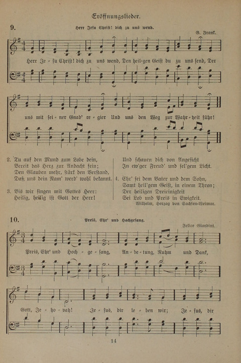 Gesangbuch der Evangelischen Gemeinschaft: für öffentlichen und häuslichen Gottesdient page 14