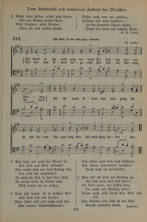Gesangbuch der Evangelischen Gemeinschaft: für öffentlichen und häuslichen Gottesdient page 219