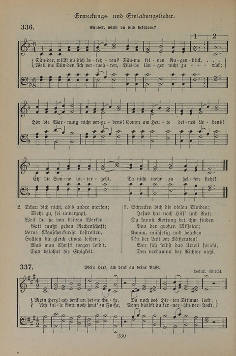 Gesangbuch der Evangelischen Gemeinschaft: für öffentlichen und häuslichen Gottesdient page 230