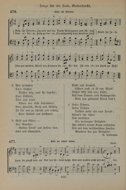 Gesangbuch der Evangelischen Gemeinschaft: für öffentlichen und häuslichen Gottesdient page 316