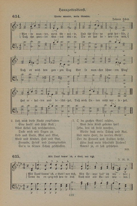 Gesangbuch der Evangelischen Gemeinschaft: für öffentlichen und häuslichen Gottesdient page 418