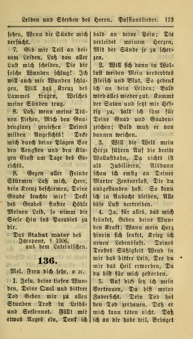 Gesangbuch der Evangelischen Kirche: herausgegeben von der Deutschen Evangelischen Synode von Nord-Amerika page 113