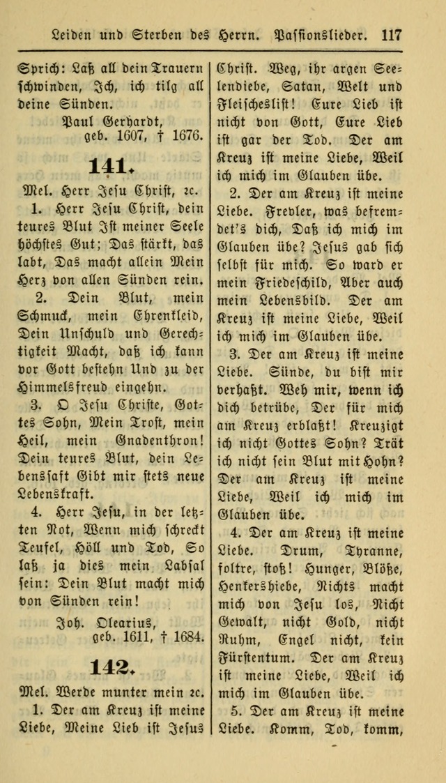 Gesangbuch der Evangelischen Kirche: herausgegeben von der Deutschen Evangelischen Synode von Nord-Amerika page 117