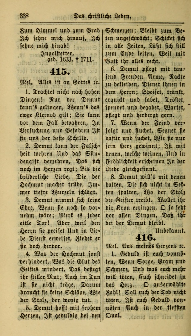 Gesangbuch der Evangelischen Kirche: herausgegeben von der Deutschen Evangelischen Synode von Nord-Amerika page 338