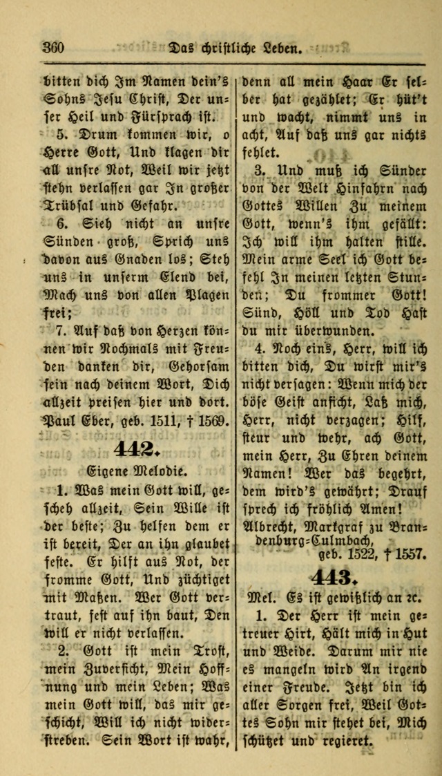 Gesangbuch der Evangelischen Kirche: herausgegeben von der Deutschen Evangelischen Synode von Nord-Amerika page 360