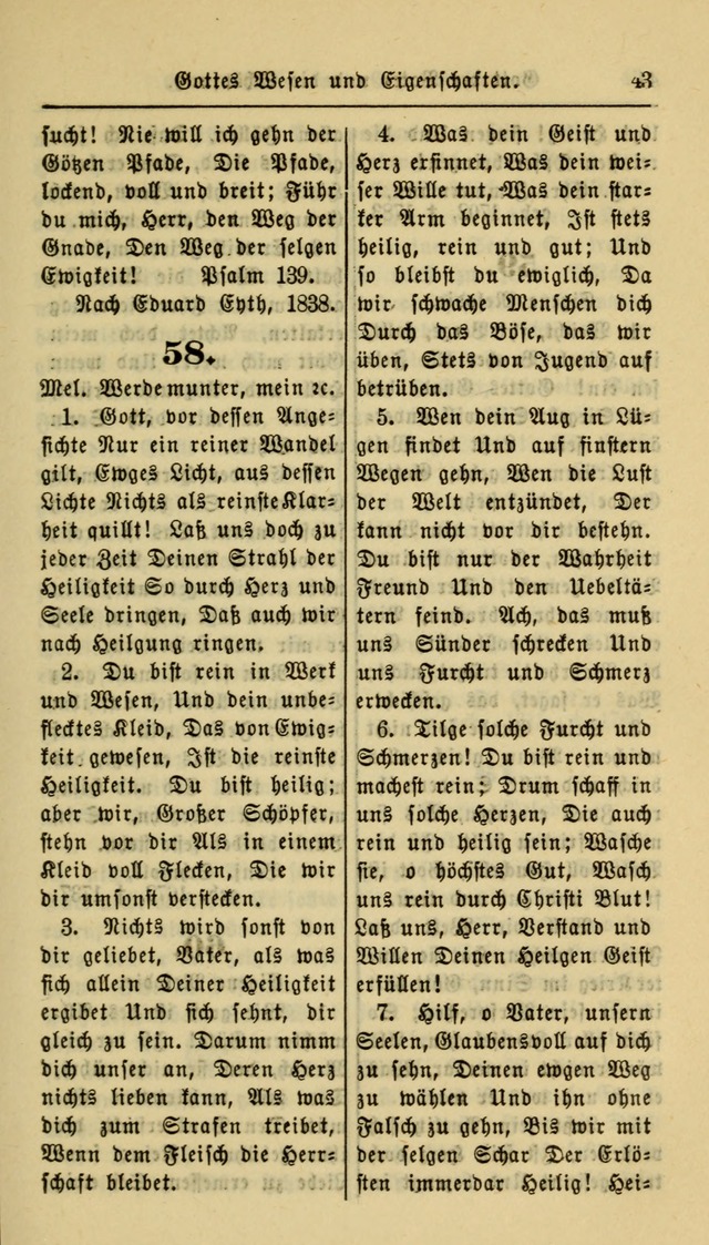 Gesangbuch der Evangelischen Kirche: herausgegeben von der Deutschen Evangelischen Synode von Nord-Amerika page 43