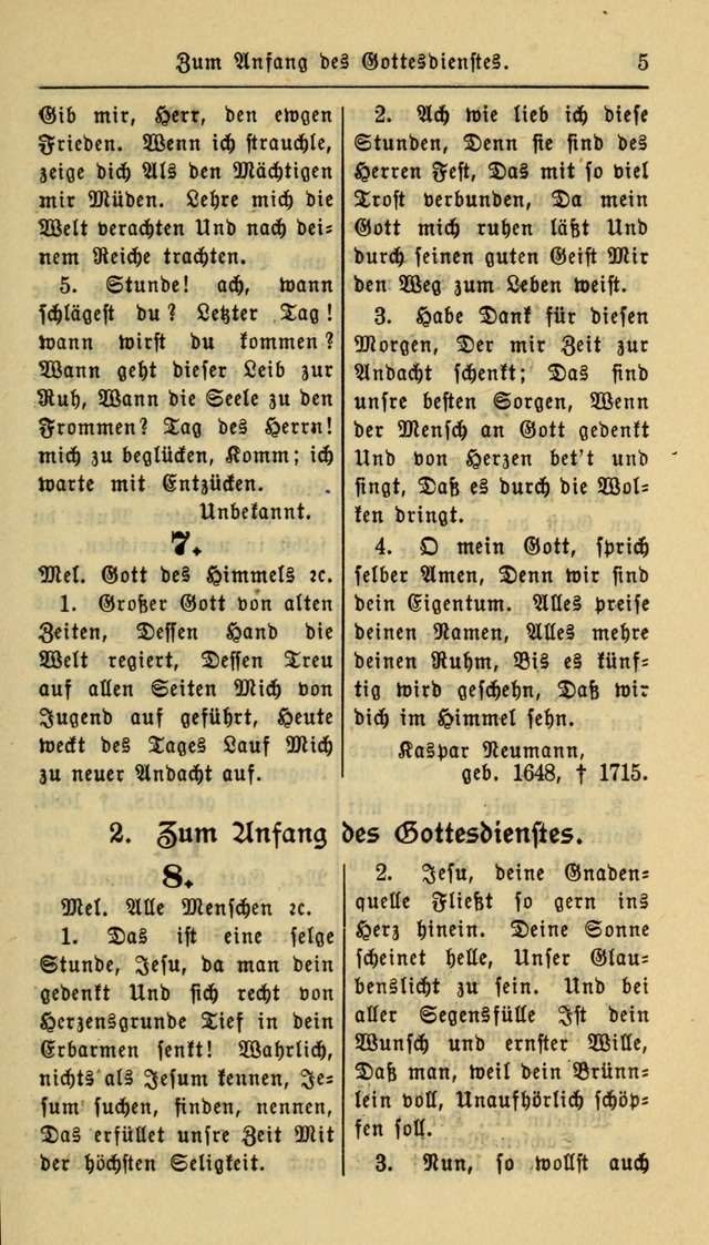 Gesangbuch der Evangelischen Kirche: herausgegeben von der Deutschen Evangelischen Synode von Nord-Amerika page 5