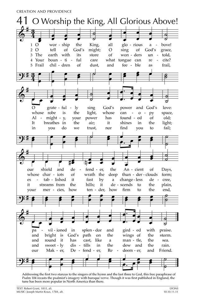 Glory to God: the Presbyterian Hymnal page 100