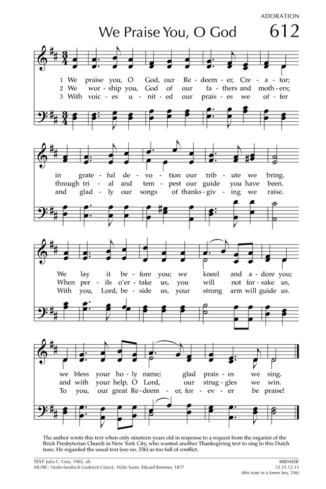 Glory to God: the Presbyterian Hymnal page 769