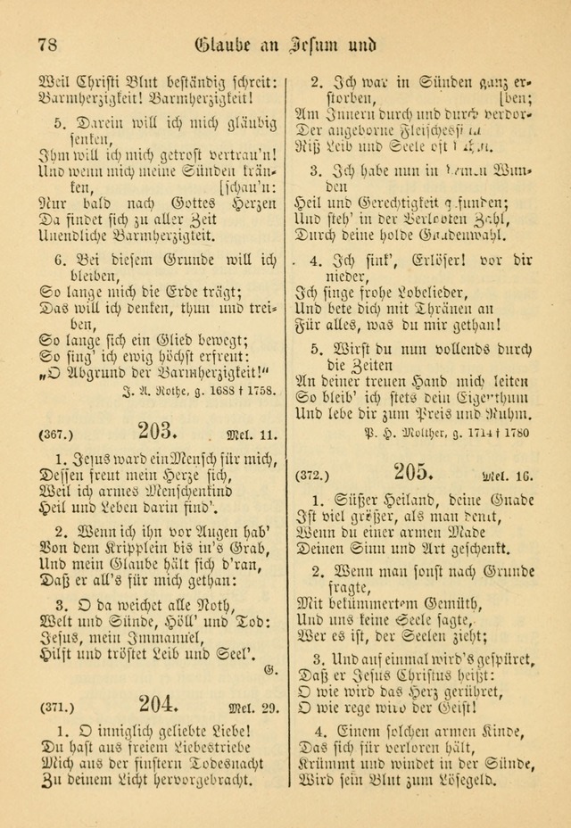 Gesangbuch der Evangelischen Brüdergemeinen in Nord Amerika (Neue vermehrte Aufl.) page 202