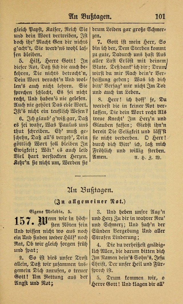 Gesangbuch für Gemeinden des Evangelisch-Lutherischen Bekenntnisses (14th ed.) page 101
