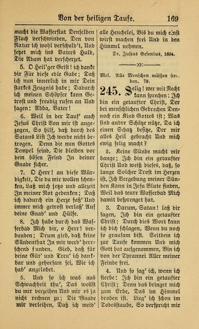 Gesangbuch für Gemeinden des Evangelisch-Lutherischen Bekenntnisses (14th ed.) page 169