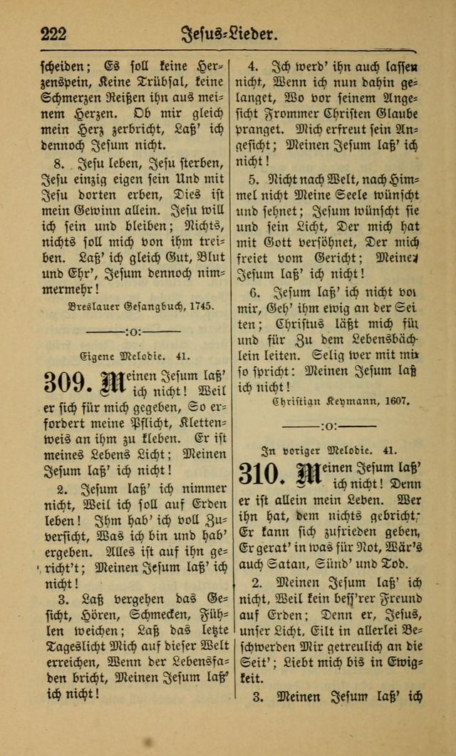Gesangbuch für Gemeinden des Evangelisch-Lutherischen Bekenntnisses (14th ed.) page 222