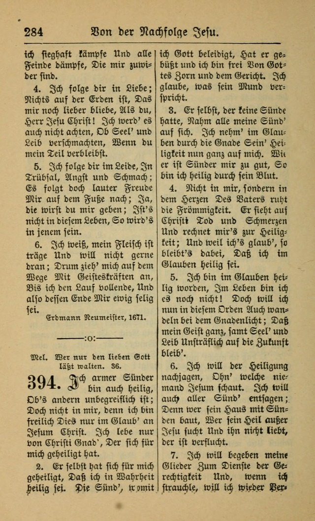 Gesangbuch für Gemeinden des Evangelisch-Lutherischen Bekenntnisses (14th ed.) page 284