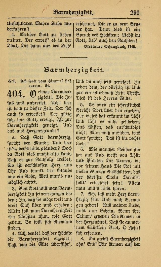 Gesangbuch für Gemeinden des Evangelisch-Lutherischen Bekenntnisses (14th ed.) page 291