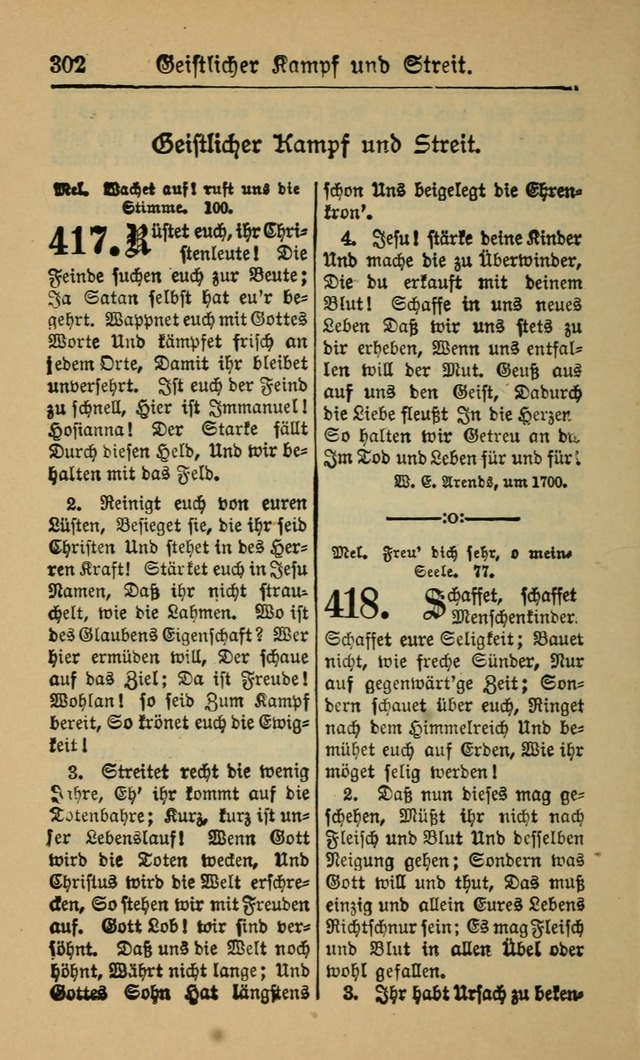 Gesangbuch für Gemeinden des Evangelisch-Lutherischen Bekenntnisses (14th ed.) page 302