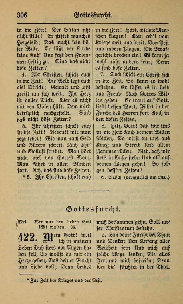 Gesangbuch für Gemeinden des Evangelisch-Lutherischen Bekenntnisses (14th ed.) page 306