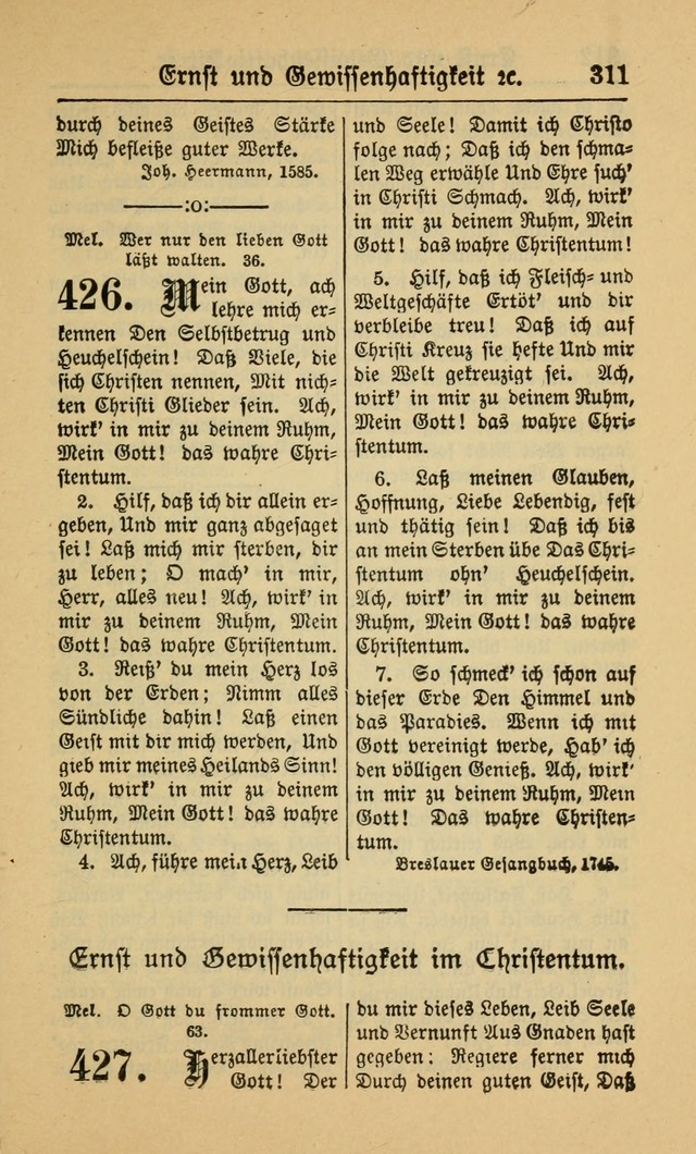 Gesangbuch für Gemeinden des Evangelisch-Lutherischen Bekenntnisses (14th ed.) page 311