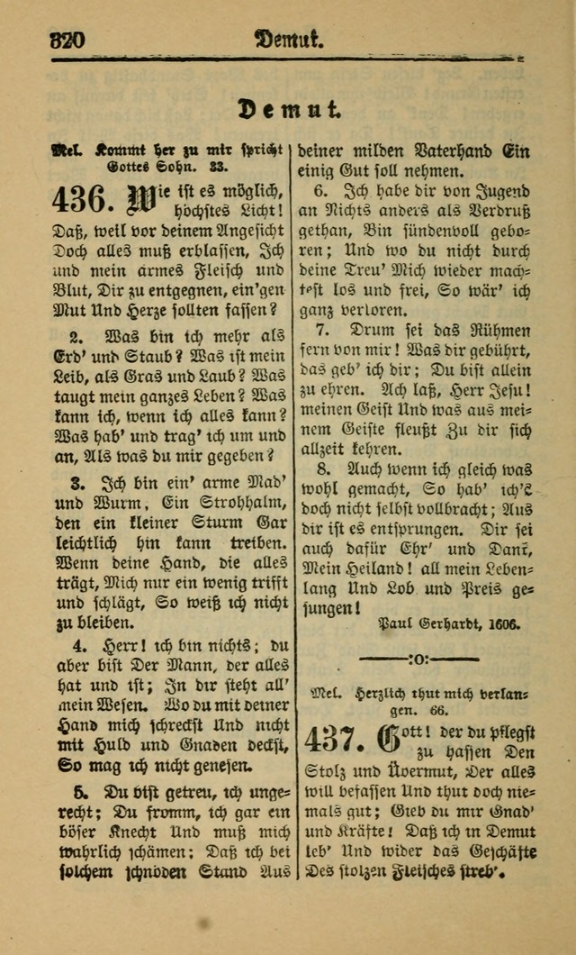 Gesangbuch für Gemeinden des Evangelisch-Lutherischen Bekenntnisses (14th ed.) page 320