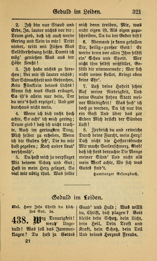 Gesangbuch für Gemeinden des Evangelisch-Lutherischen Bekenntnisses (14th ed.) page 321