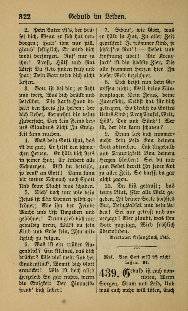 Gesangbuch für Gemeinden des Evangelisch-Lutherischen Bekenntnisses (14th ed.) page 322
