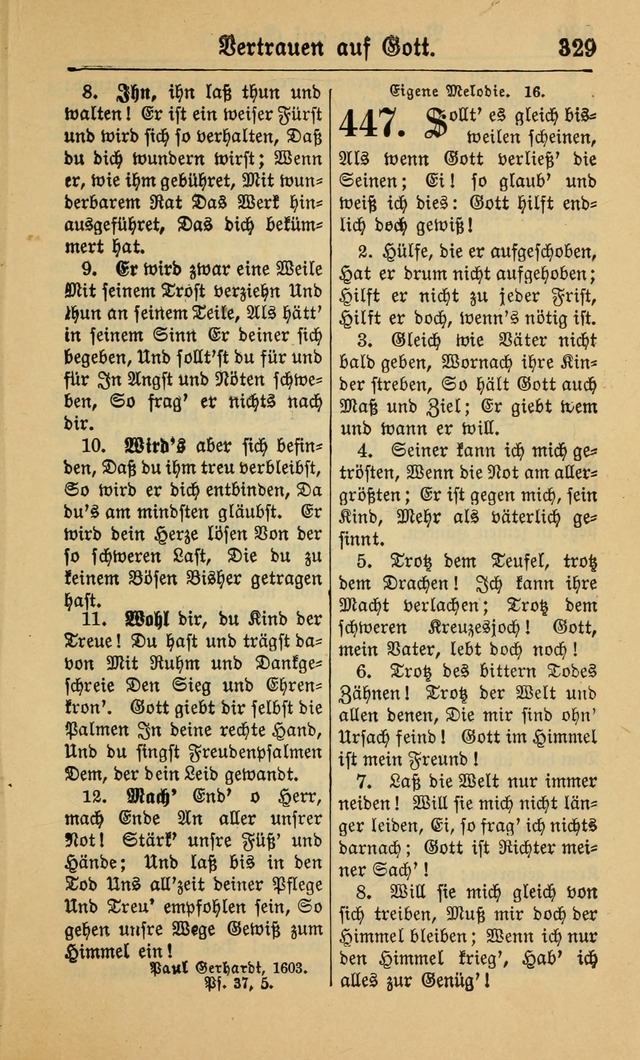 Gesangbuch für Gemeinden des Evangelisch-Lutherischen Bekenntnisses (14th ed.) page 329