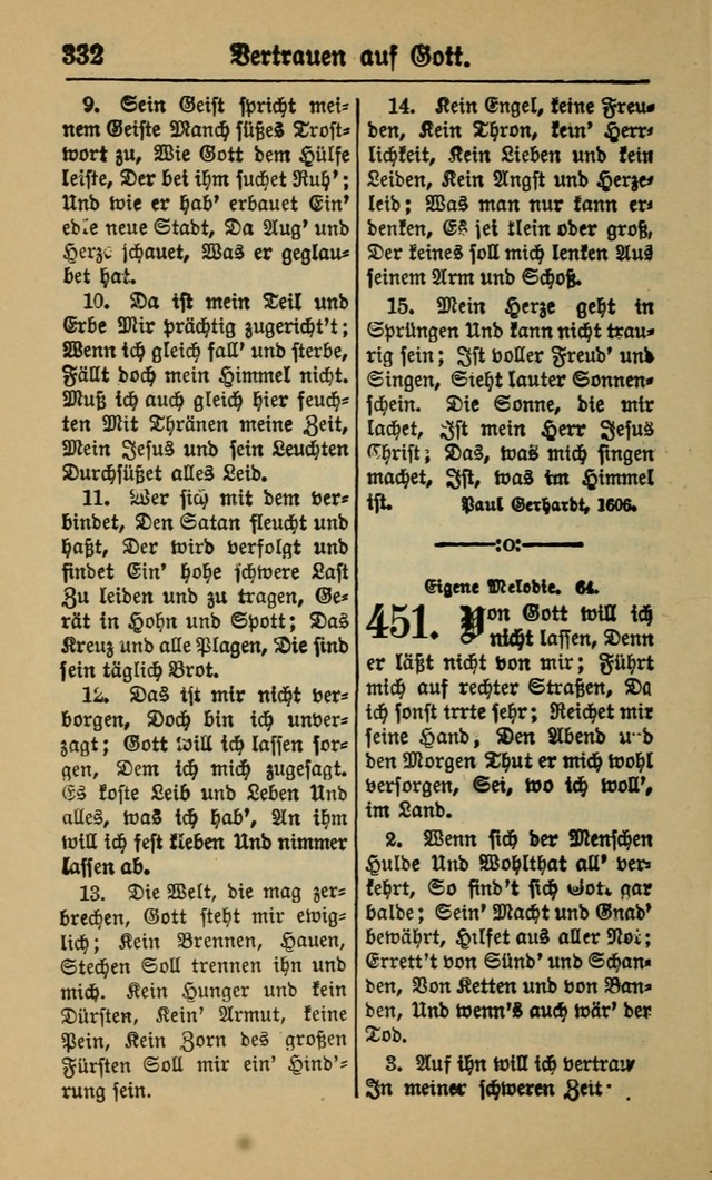 Gesangbuch für Gemeinden des Evangelisch-Lutherischen Bekenntnisses (14th ed.) page 332