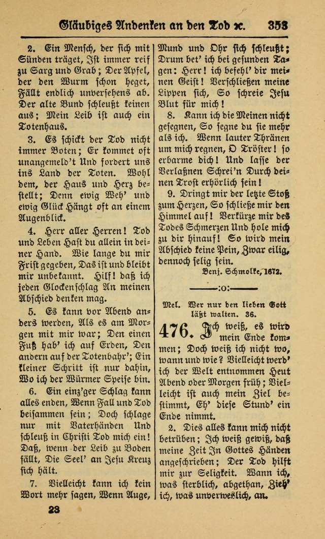 Gesangbuch für Gemeinden des Evangelisch-Lutherischen Bekenntnisses (14th ed.) page 353
