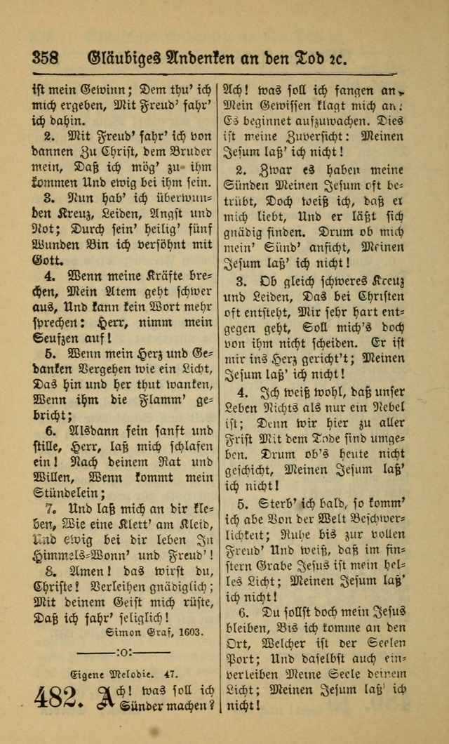 Gesangbuch für Gemeinden des Evangelisch-Lutherischen Bekenntnisses (14th ed.) page 358