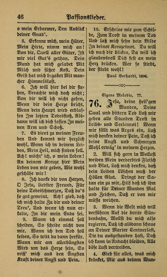Gesangbuch für Gemeinden des Evangelisch-Lutherischen Bekenntnisses (14th ed.) page 46