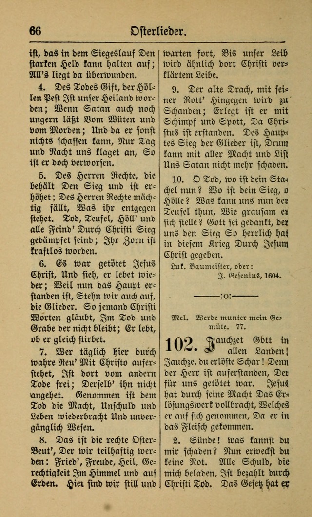 Gesangbuch für Gemeinden des Evangelisch-Lutherischen Bekenntnisses (14th ed.) page 66