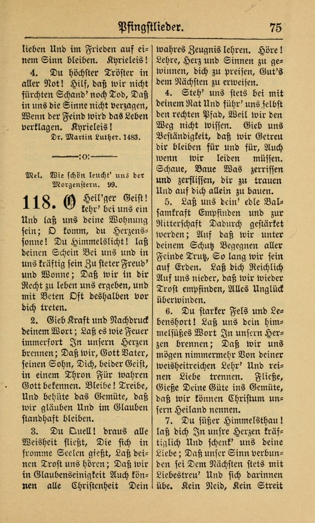 Gesangbuch für Gemeinden des Evangelisch-Lutherischen Bekenntnisses (14th ed.) page 75