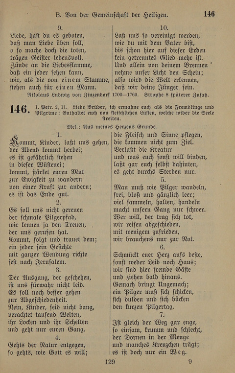 Gesangbuch: zum gottesdienstlichen und häuslichen Gebrauch in Evangelischen Mennoniten-Gemeinden (3rd ed.) page 129
