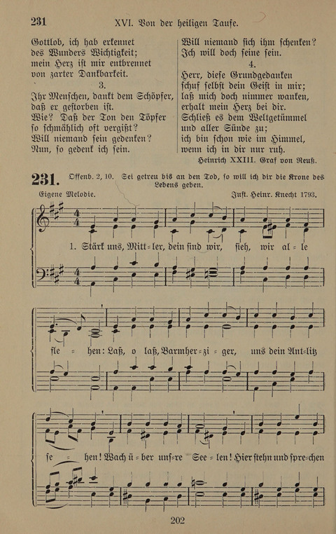 Gesangbuch: zum gottesdienstlichen und häuslichen Gebrauch in Evangelischen Mennoniten-Gemeinden (3rd ed.) page 202