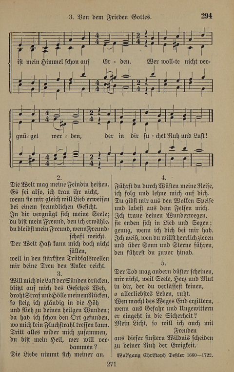 Gesangbuch: zum gottesdienstlichen und häuslichen Gebrauch in Evangelischen Mennoniten-Gemeinden (3rd ed.) page 271