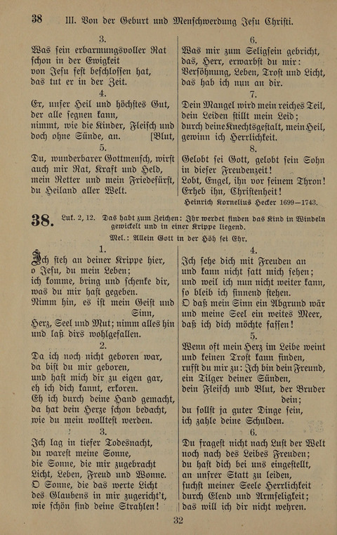 Gesangbuch: zum gottesdienstlichen und häuslichen Gebrauch in Evangelischen Mennoniten-Gemeinden (3rd ed.) page 32