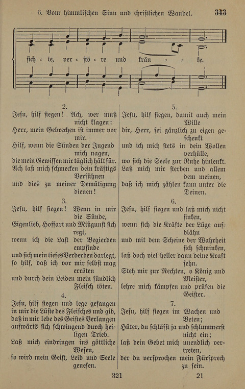 Gesangbuch: zum gottesdienstlichen und häuslichen Gebrauch in Evangelischen Mennoniten-Gemeinden (3rd ed.) page 321