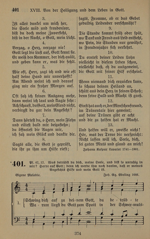 Gesangbuch: zum gottesdienstlichen und häuslichen Gebrauch in Evangelischen Mennoniten-Gemeinden (3rd ed.) page 374