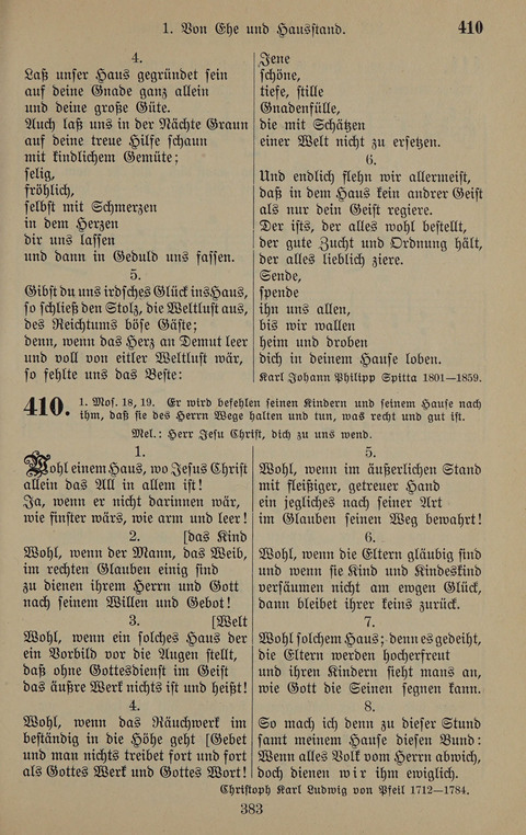Gesangbuch: zum gottesdienstlichen und häuslichen Gebrauch in Evangelischen Mennoniten-Gemeinden (3rd ed.) page 383