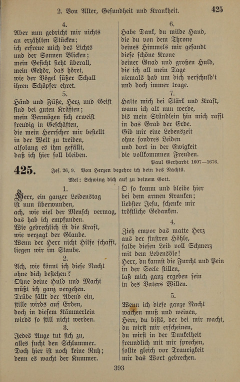 Gesangbuch: zum gottesdienstlichen und häuslichen Gebrauch in Evangelischen Mennoniten-Gemeinden (3rd ed.) page 393