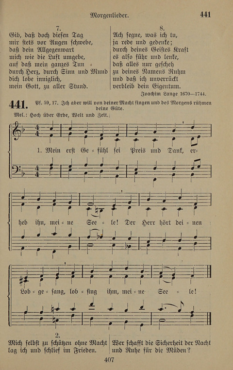 Gesangbuch: zum gottesdienstlichen und häuslichen Gebrauch in Evangelischen Mennoniten-Gemeinden (3rd ed.) page 407