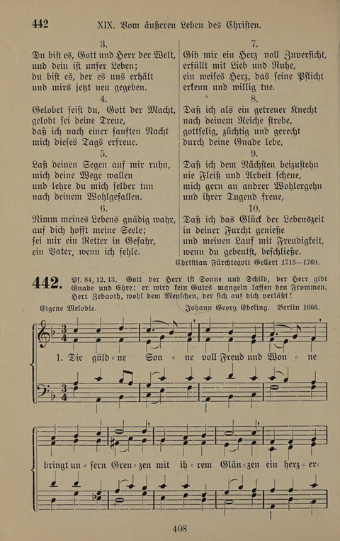 Gesangbuch: zum gottesdienstlichen und häuslichen Gebrauch in Evangelischen Mennoniten-Gemeinden (3rd ed.) page 408