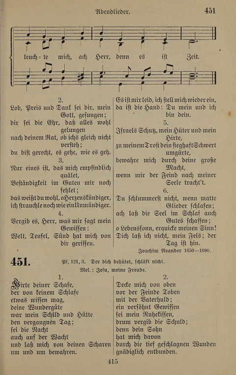Gesangbuch: zum gottesdienstlichen und häuslichen Gebrauch in Evangelischen Mennoniten-Gemeinden (3rd ed.) page 415