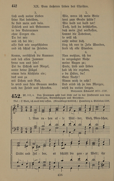 Gesangbuch: zum gottesdienstlichen und häuslichen Gebrauch in Evangelischen Mennoniten-Gemeinden (3rd ed.) page 416