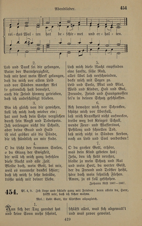 Gesangbuch: zum gottesdienstlichen und häuslichen Gebrauch in Evangelischen Mennoniten-Gemeinden (3rd ed.) page 419