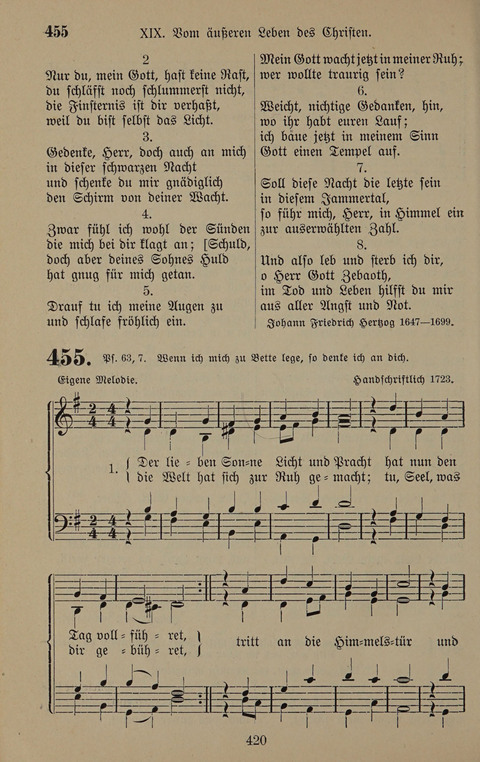 Gesangbuch: zum gottesdienstlichen und häuslichen Gebrauch in Evangelischen Mennoniten-Gemeinden (3rd ed.) page 420