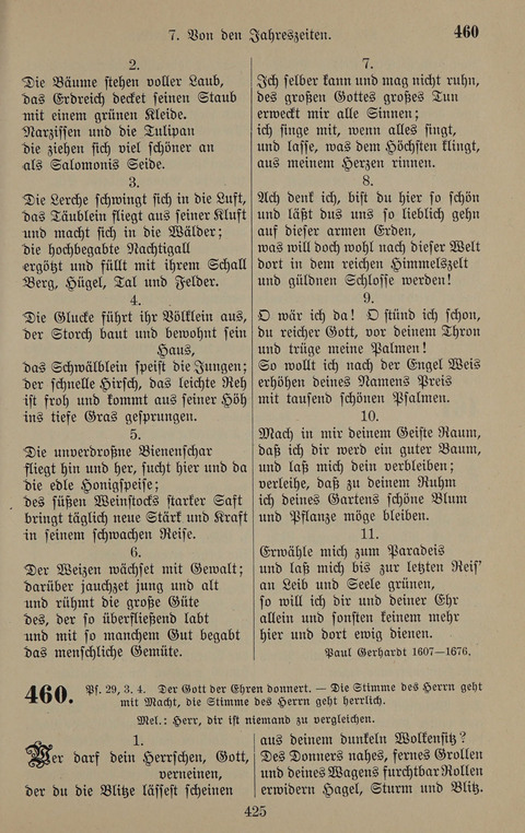 Gesangbuch: zum gottesdienstlichen und häuslichen Gebrauch in Evangelischen Mennoniten-Gemeinden (3rd ed.) page 425