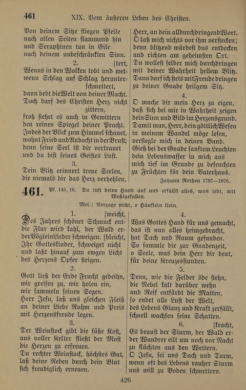 Gesangbuch: zum gottesdienstlichen und häuslichen Gebrauch in Evangelischen Mennoniten-Gemeinden (3rd ed.) page 426